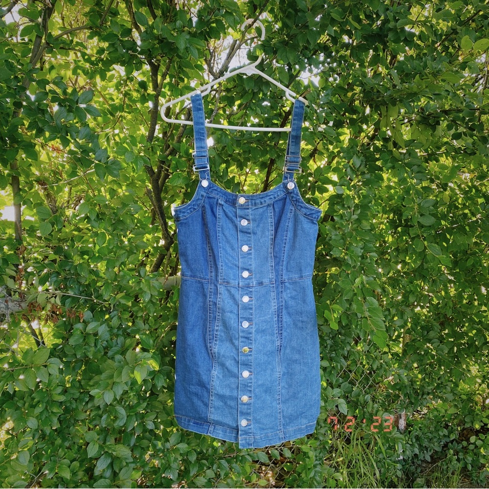 🌼 4 for $40 Flower Bundle Sale 🌼 TRON JORI JEAN DEMIM OVERALLS JUMPER DRESS